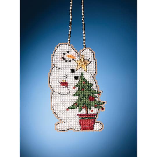 Mill Hill&#xAE; Trimming Snowman Counted Cross Stitch Ornament Kit